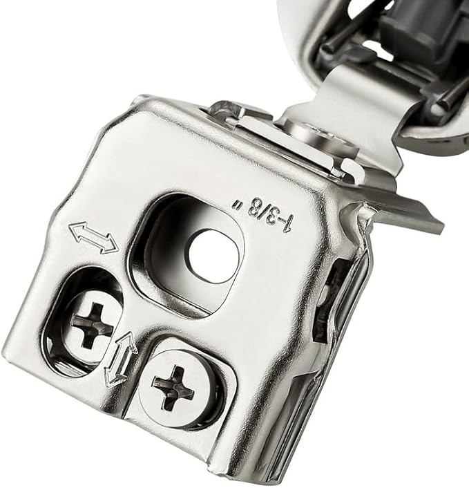 20 Pack 10 Pairs 1-3/8 inch Overlay Soft Close Hinges for Kitchen Cabinet Hinges Satin Nickel Hidden Hinges Stainless Steel Concealed Hinge self Closing