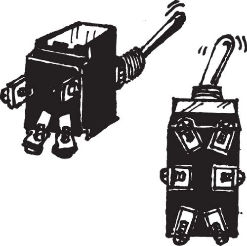 Gardner Bender GSW-123 Electrical Toggle Switch, DPDT, Mom ON-OFF-Mom-ON, 20 A/125V AC, Screw Terminal, Gray