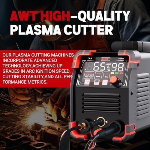 AWT Plasma Cutter,Non-Touch Pilot Arc Cutter Machine 65Amps Max Cut 1"Plate