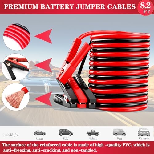 Car Emergency Kit with Jumper Cables Car Safety Kit Vehicle Emergency