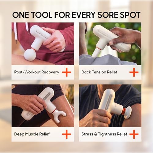 Sharper Image Powerboost Move Mini Percussion Massage Gun, Powerful & Quiet