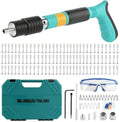 Concrete Nail Gun Kit with 110pcs 7.3mm Nails, 5 Speed Adjustable