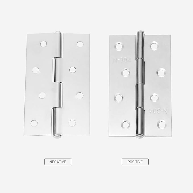 8Pcs 3.5 inch Stainless Steel Folding Butt Hinges Home Furniture Hardware Door Cupboard Cabinet Hinges