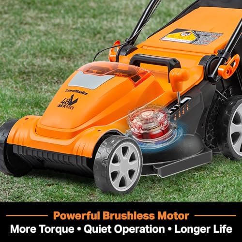 LawnMaster CLMF4815E 48V MAX 15-inch Brushless Cordless Lawn Mower