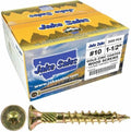 Jake Sales #10 X 1-1/2" Gold Star Wood Screw Torx/Star Drive Flat Head (Full Box - 3,000 Screw Count) - Multipurpose Torx/Star Drive Wood Screws