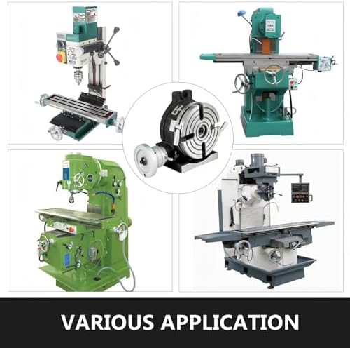 8inch Rotary Table Horizontal Vertical Milling Table, 4-Slot with Indexing Plate Set for Precision Milling Drilling (8 inch 4-Slot)