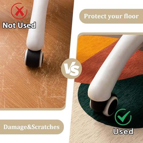 Office Chair Mat for Hardwood Floor, 60"x45" Easy Glide Computer Desk Mat Protector for Rolling Chair Under Desk Rug Nonslip Backing, Machine Wash, (Modern)