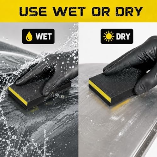 LiME LiNE Sanding Sheets 25 Pack, Automotive Grade Silicon Carbide Wet or Dry Sand Paper (Combo with Sanding Pad)