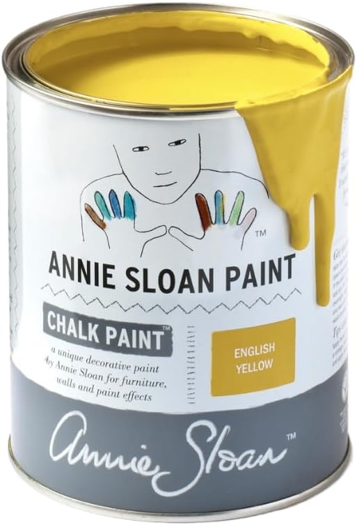 Annie Sloan Chalk Paint® (English Yellow, 1 Litre/33.8 Fl Oz) a unique decorative paint for furniture, cabinets and home décor with no sanding or priming