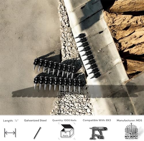 BX3 ⅞″ Concrete Nails For Hilti BX3-1,000 X-P B3 MX CONCRETE NAILS Compatible
