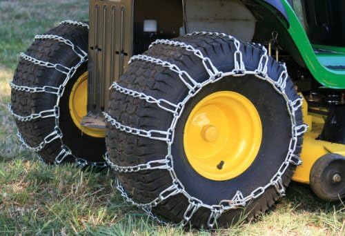 Security Chain Company 1062055 Max Trac Heavy Duty Zinc Traction Tire Chains, Designed for Snow Blowers and Garden Tractors in Snow, Ice and Mudd, Set of 2