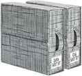 SUOCO SheetCube Bed Sheet Organizers and Storage 2 Pack, Foldable Linen Closet Organizer, Bedding Folder Storage Box Container for Blanket, Duvet Cover Set, Bed Sheet Set - Pattern Grey