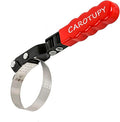 Extra Small Swivel Oil Filter Wrench, Oil Filter Removal Tool | Universal Filter Wrench 2-1/16" - 2-5/8", Stainless Steel, Double Layer Riveted Structure, Swivel 180°, Non-slip Handle