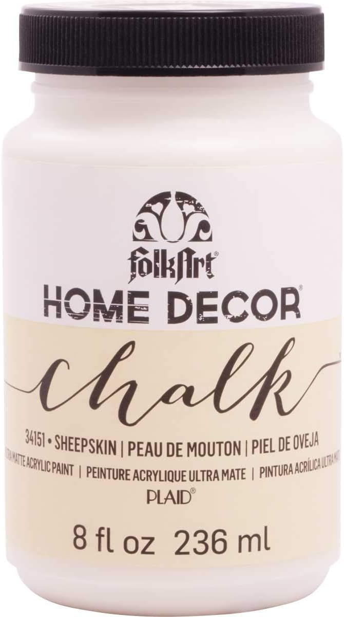 FolkArt Home Decor Chalk Furniture & Craft Paint in Assorted Colors, 8 ounce, Sheepskin