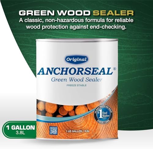 ANCHORSEAL Classic Log and Lumber End Sealer, Prevents Checking, 1 Gallon
