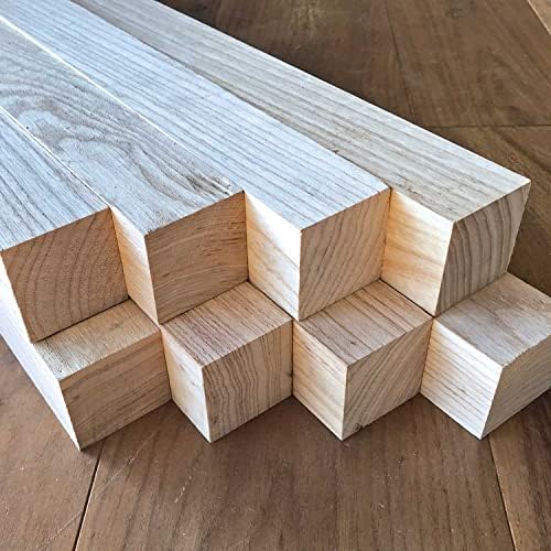 White Ash Wood Turning Blanks 6pcs - 2" x 2" x 30”