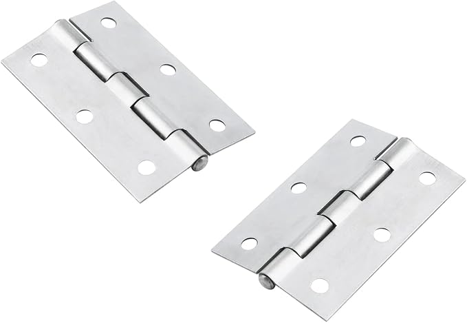 MY MIRONEY 3-Inch Long Hardware Door Hinges Stainless Steel Thickened Hinges Folding Cabinet Butt Hinges for Cabinet Gate Closet Jewelry Box Pack of 4