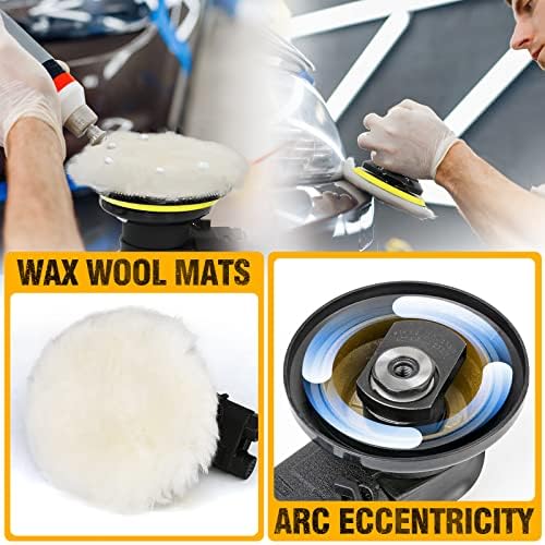 Autolock 6 Inches Air Random Orbital Sander, Pneumatic Palm Sander 1pcs