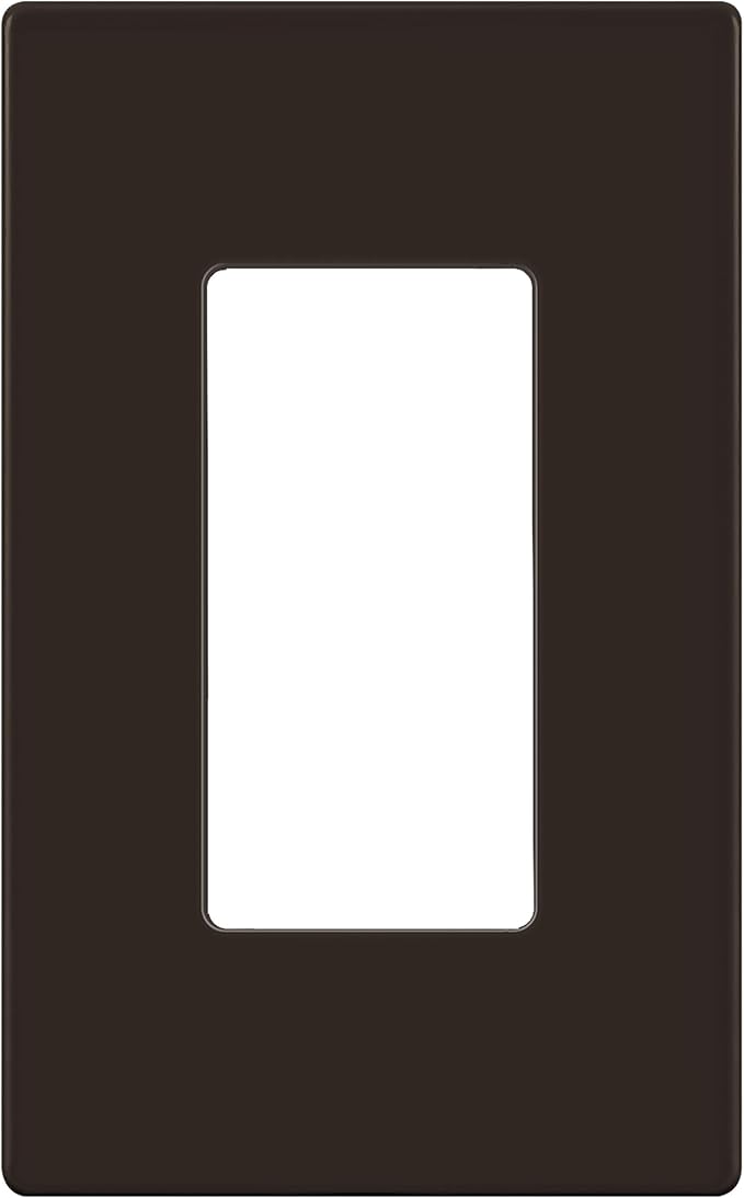 ENERLITES Screwless Decorator Wall Plate Child Safe Outlet Cover, Size 1-Gang 4.68" H x 2.93" L Switch cover, Unbreakable Polycarbonate Thermoplastic, SI8831-BR, Glossy, Brown