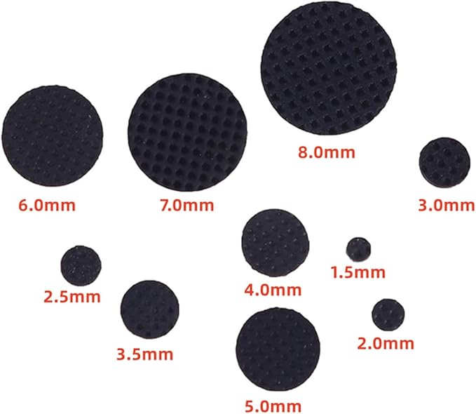 XiBany for IR Remote Control Conductive Rubber Buttons 500PCS Different Sizes Conductive Rubber Pads Keypad Repair Kit