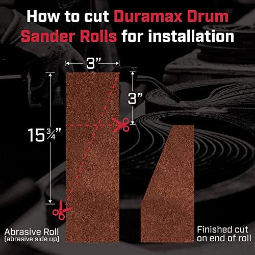Drum Sander Sandpaper Roll 6" X 25 Yards Premium Aluminum Oxide Cloth Backed (150 Grit)