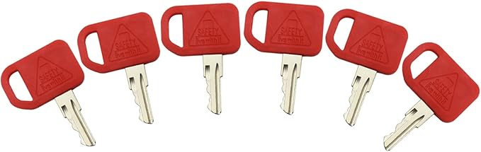 AT195302 6PCS Ignition Keys AR51481 Replacement for Jo-hn Deere Heavy Equipment Loader Backhoe Loader Tractors 1200 210C 310A 310C 410B 550B 700H 1050J 210LJ 250D 460E 410C 710D