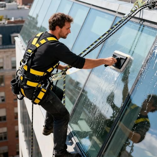 100FT Rope Harness Safety Lanyard, Roofing Fall Protection Rope