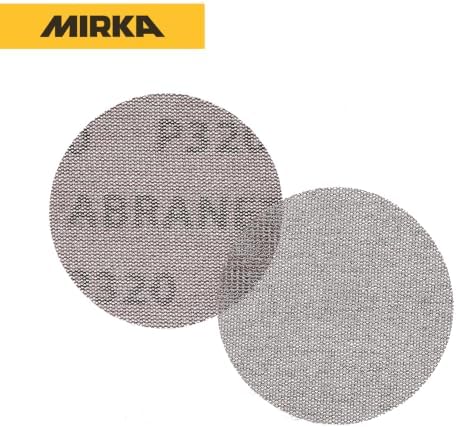 Mirka Abranet 3 Inch 320 Grit Mesh Sanding Discs, Hook and Loop, 50 Pack
