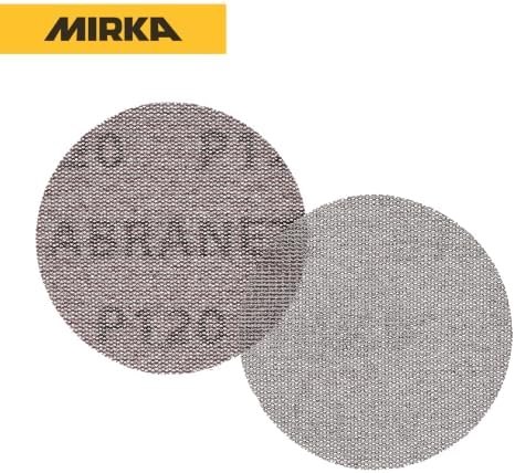 Mirka Abranet 3 Inch 120 Grit Mesh Sanding Discs, Hook and Loop, 50 Pack