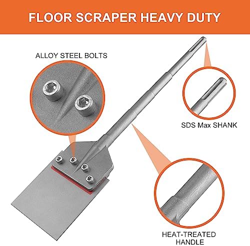 Firecore 6 in x 25 in SDS Max Floor Scraper with Replacement Blade FS18625