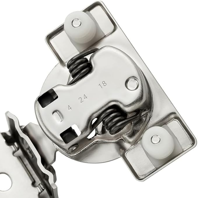 Ravinte 50 Pack 25 Pair 1-3/8 inch Overlay Soft Close Kitchen Cabinet Hinges Stainless Steel Adjustable Kitchen Hinges Satin Nickel Cabinet Hardware