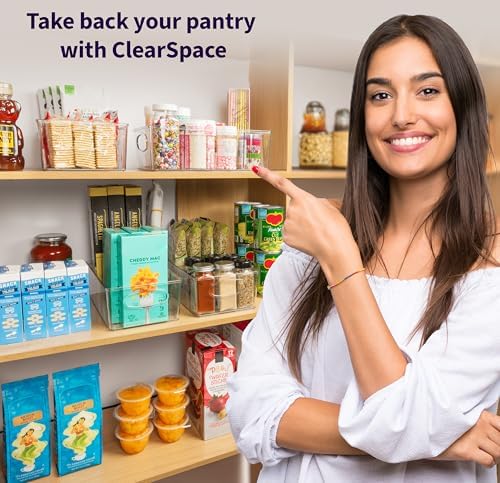 ClearSpace Pantry Organizers and Storage and Cabinet Organizer, 6 Pack
