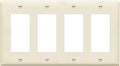 ENERLITES Decorator Light Switch or Receptacle Outlet Wall Plate, Gloss Finish, Size 4-Gang 4.50" x 8.19", Unbreakable Polycarbonate Thermoplastic, UL Listed, 8834-LA, Light Almond