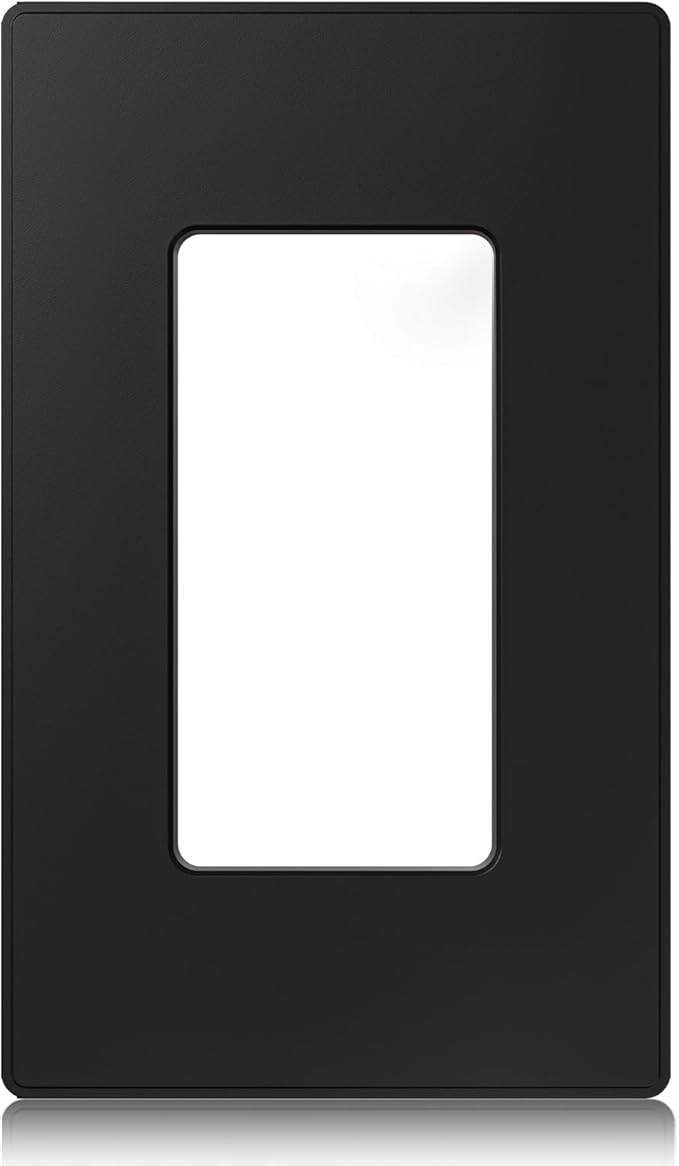 AIDA 1-Gang Screwless Light Switch Cover Plate, Standard Decorative Outlet Covers - Matte Black, 1-Pack Unbreakable Polycarbonate Wall Plates for Decorator Device, UL Listed, 4.5" H x 2.75" L
