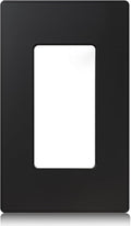 AIDA 1-Gang Screwless Light Switch Cover Plate, Standard Decorative Outlet Covers - Matte Black, 1-Pack Unbreakable Polycarbonate Wall Plates for Decorator Device, UL Listed, 4.5" H x 2.75" L