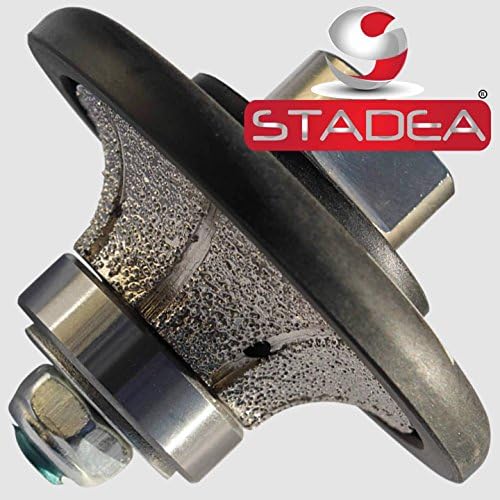 diamond hand profiler wheel bits - 9/16 inch Profile Router Bit Half Bullnose B15 For Granite Marble Stone Grinder Polisher By STADEA