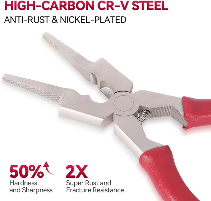 ARCCAPTAIN Professional 8" Welding Pliers, Sharp MIG Plier for Rust Resistant, Long Nose Pliers with Anti-slip Handle - Durable and Efficient