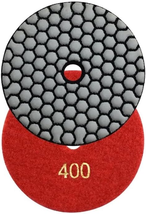 100mm 4" Dry/Wet Diamond Polishing Pads Buff for Granite Marble Concrete Stone Repair Edging Counter with Grinder Polisher(50,7 Pcs)