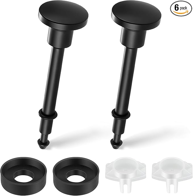 2 Set Tub Spout Diverter Repair Kit, Bathroom Shower Bathtub Leaky Faucet Repair Replacement Parts, with 2 Diverter Valve Stems, 2 Cup Seals and 2 Gates (Matte Black)