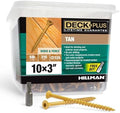 Deck Plus Wood Screws, #10 x 3in, 5lb Box 310 Pieces, Tan