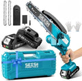 SEESII Mini Chainsaw Cordless 8 inch, Oiler System & Replacement Chain