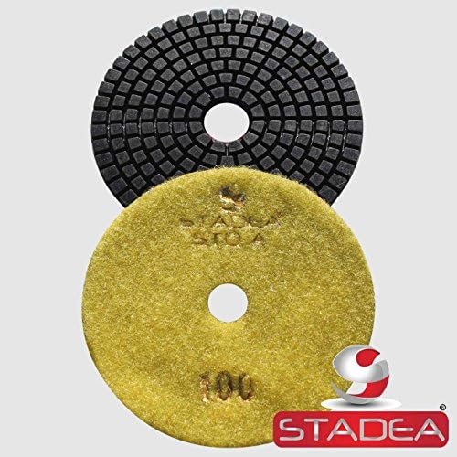 Grit 150 (2 Pieces) 5" Diamond Polishing Pads for Granite Marble Concrete Stone polishing Wet Grinder