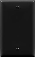 ENERLITES Blank Device Wall Plate, Gloss Finish, Standard Size 1-Gang 4.50" x 2.76", Polycarbonate Thermoplastic, 8801-BK, Black