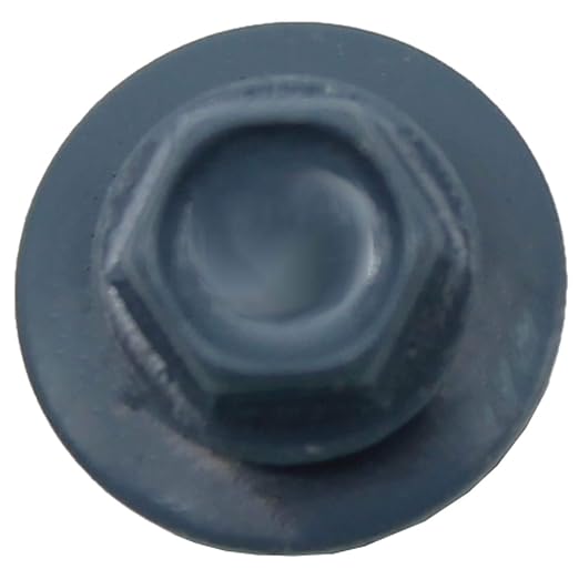 10 x 1-1/2" Ocean Blue Metal Roofing Screws - Hex Washer Head- Self-Starting/Tapping - EPDM Washer. 1 x 250 Count Bag - 250 Screws