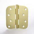 goldenwarm 12 Pack 4 inch Door Hinges Satin Gold Residential Door Hinges Brass Hinges for Interior and Exterior Doors, 5/8" Radius Corners, Iron