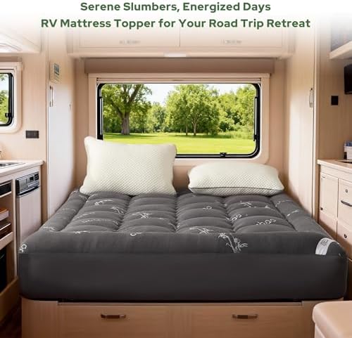 BEDLORE RV Queen Mattress Topper , Pillow Top Mattress Pad