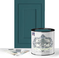 ALL-IN-ONE Paint by Heirloom Traditions, Inspire (Deep Teal), Quart - Durable cabinet and furniture paint. Built in primer and top coat, no sanding needed. Includes our 30 featured color card.