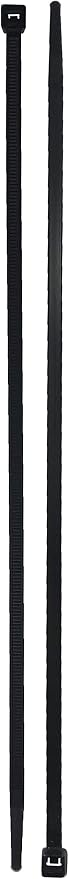 Standard Black 14" Inch Cable Zip Ties 50 Pounds Tensile Strength UV Resistant Wire Wrap - 100 Pack - Made in USA