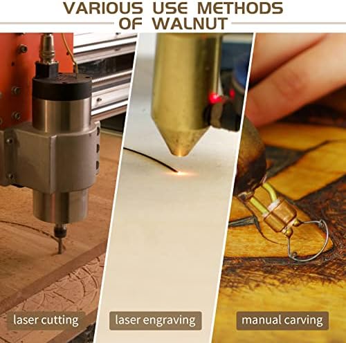 48 Pcs Walnut Unfinished Wood Craft, 16 x 16 x 1/8 Inch - 3mm Thick Walnut Unfinished Plywood for Laser Cutting & Engraving, School DIY Projects, Painting, Fretwork, CNC Cutting, and Wood Burning