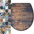 Sanilo Wooden Toilet Seat with Quick Release & Soft Close [ROUND] - Decorative & Slow Close Molded Wood Seat - With One Click for Easy Installation & Cleaning - With Adjustable Fit (Vintage)